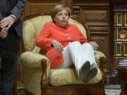 Moment amuzant la intalnirea dintre Merkel si Timofti! Vezi VIDEO