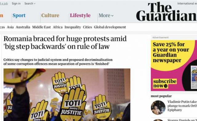 proteste bucuresti the guardian